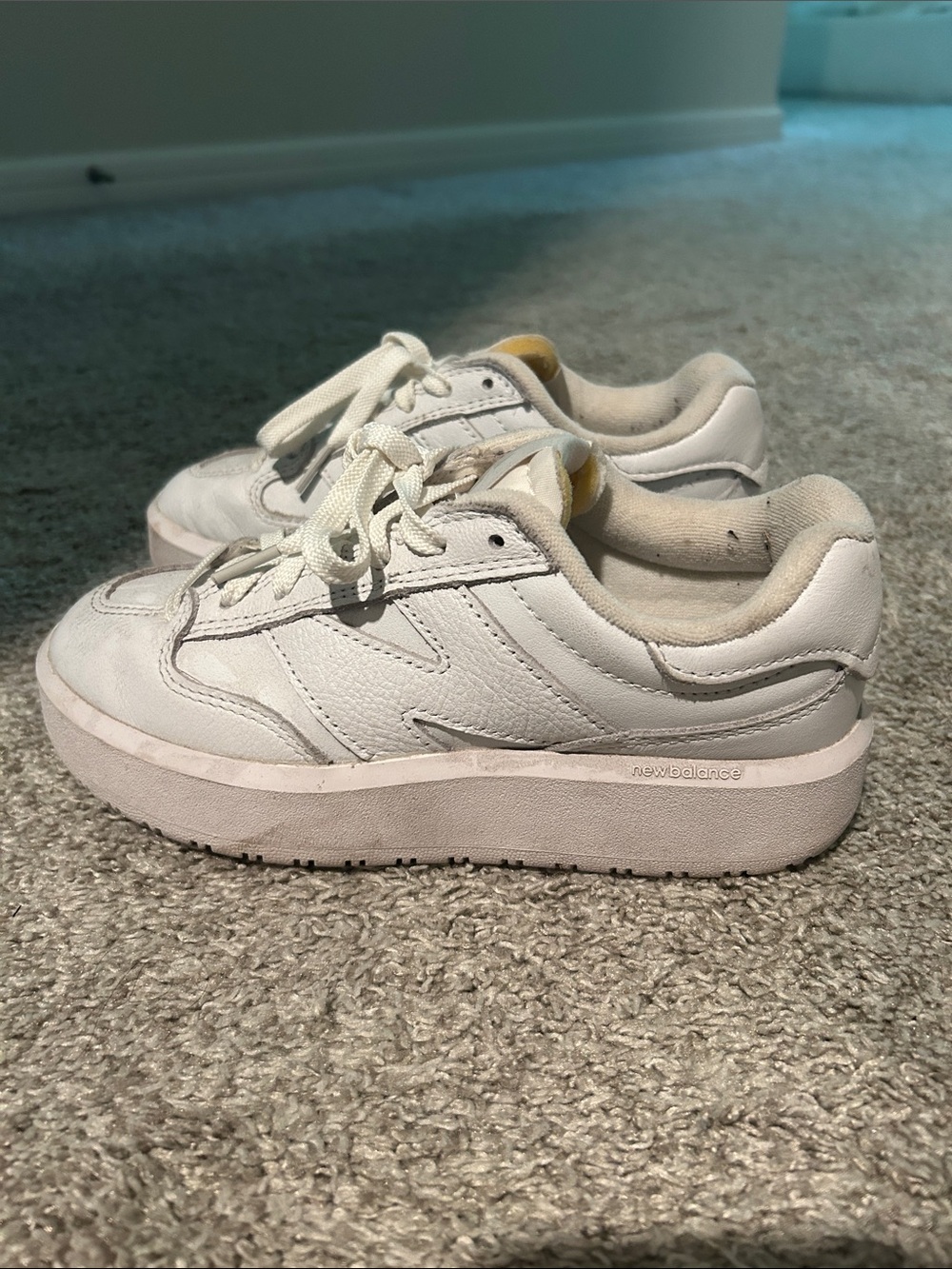 New Balance Women’s White Low-Top Platform Sneaker